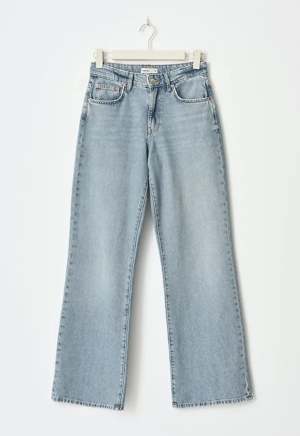 Gina Tricot - Perfect wide petite jeans - wide jeans - Blått - 32 - Dam