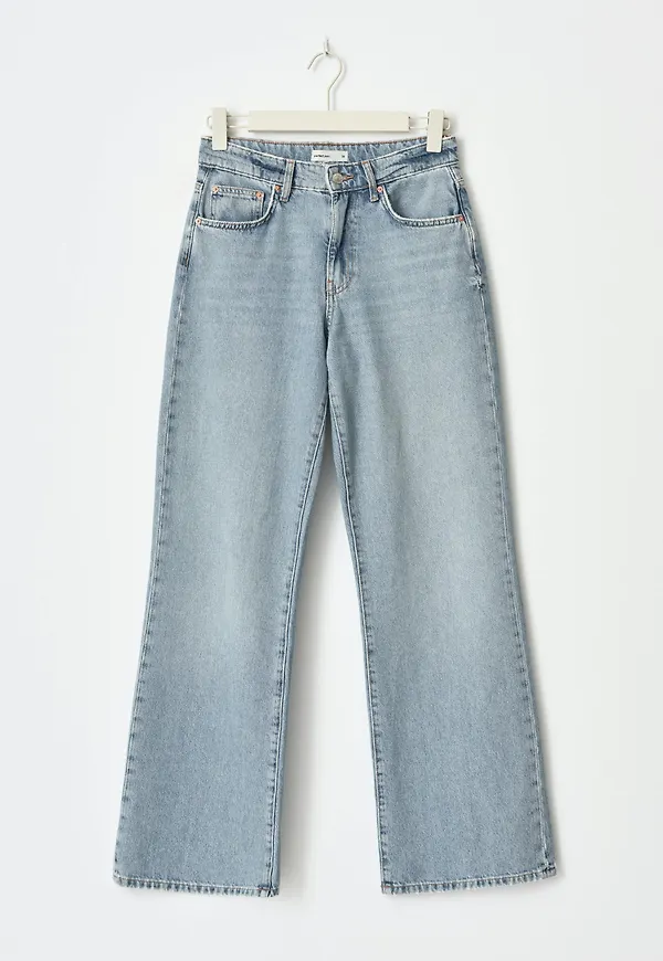Gina Tricot - Perfect wide tall jeans - wide jeans - Blå - 32 - Dam