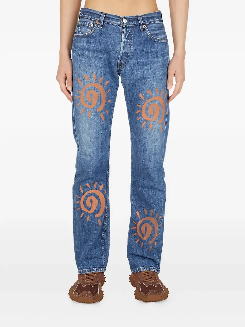 Perks And Mini jeans med grafiskt motiv - Blå