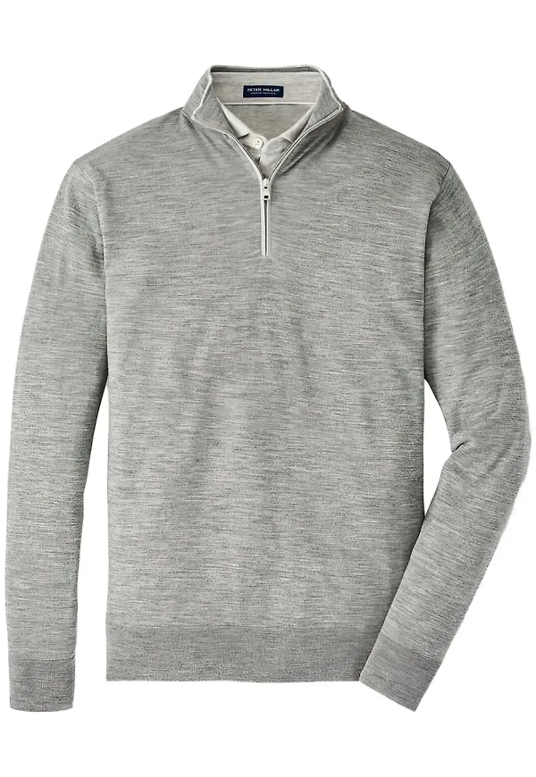 Peter Millar tröja med halv dragkedja - Grå