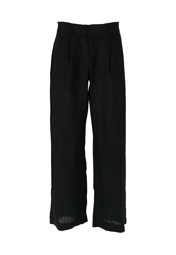 Petite linen trousers