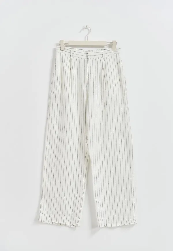 Petite linen trousers