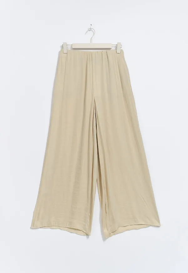 Petite wide satin trousers