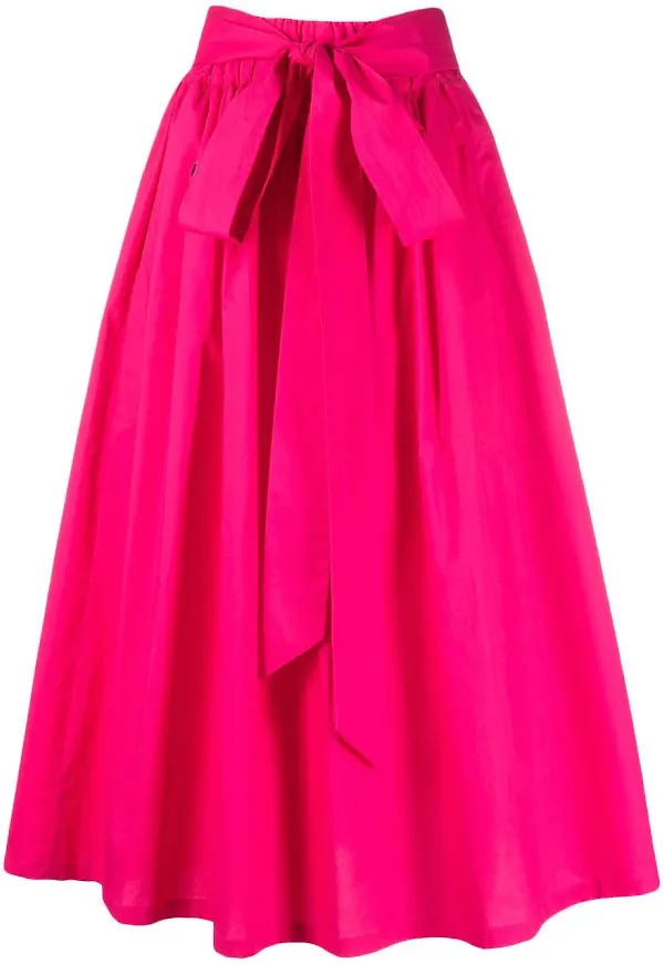 Philipp Plein A-linjekjol med rosett - Rosa