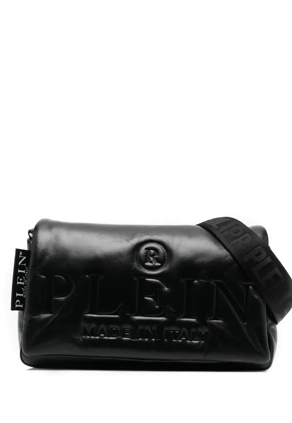 Philipp Plein axelväska i läder - Svart