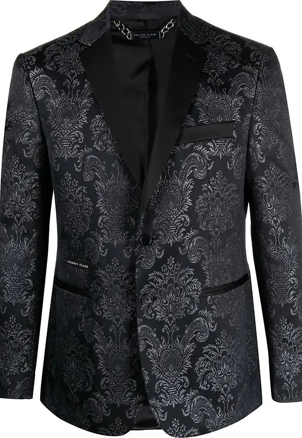 Philipp Plein barockmönstrad kavaj - Svart