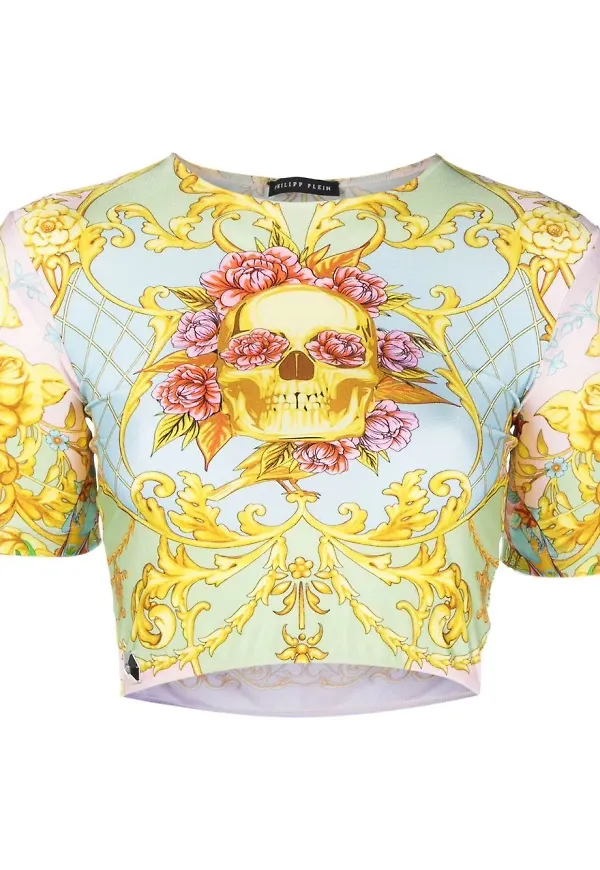 Philipp Plein Baroque croptop - Grön