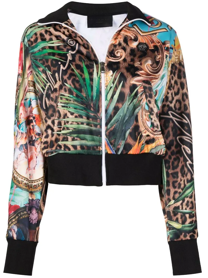 Philipp Plein Baroque Flowers jacka - Brun