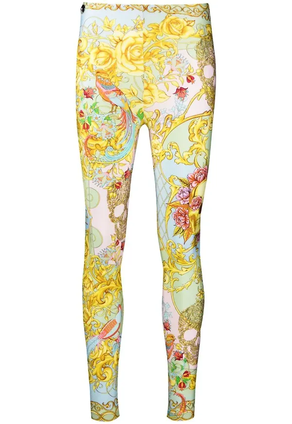 Philipp Plein Baroque leggings med hög midja - Grön