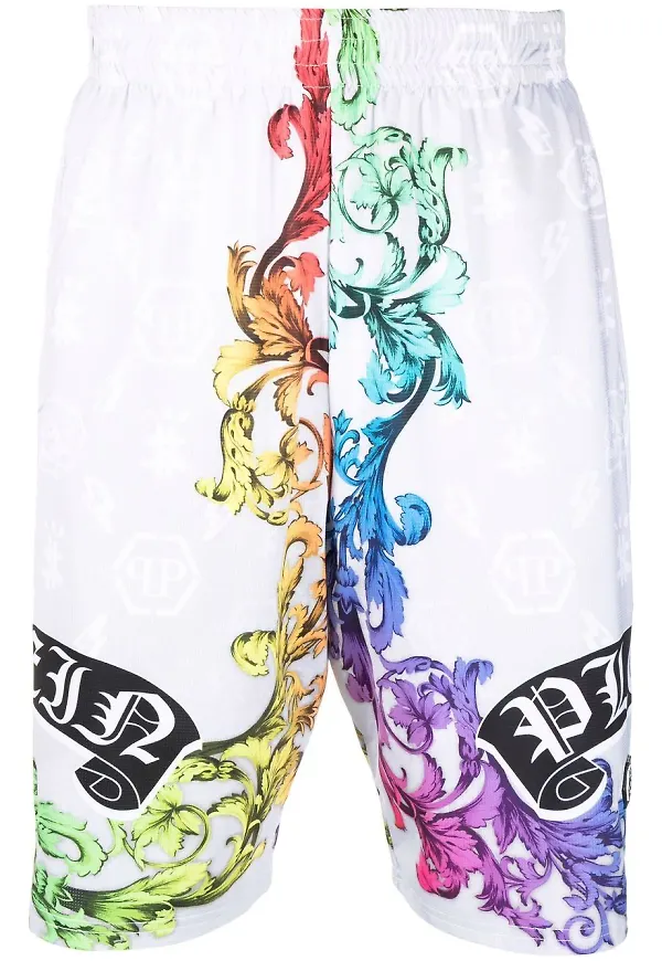 Philipp Plein Baroque träningsshorts - Grå