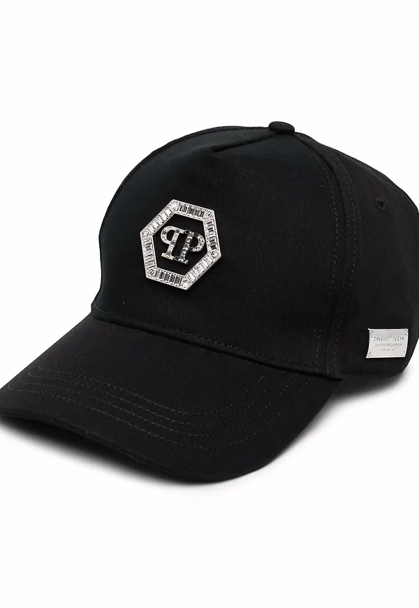 Philipp Plein basebollkeps med strass - Svart