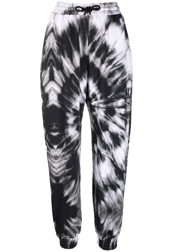 Philipp Plein batikmönstrade mjukisbyxor - Svart