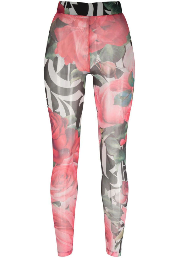 Philipp Plein blommiga leggings med hög midja - Rosa