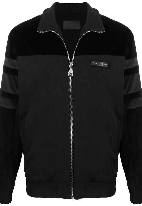 Philipp Plein bomberjacka med monogram - Svart