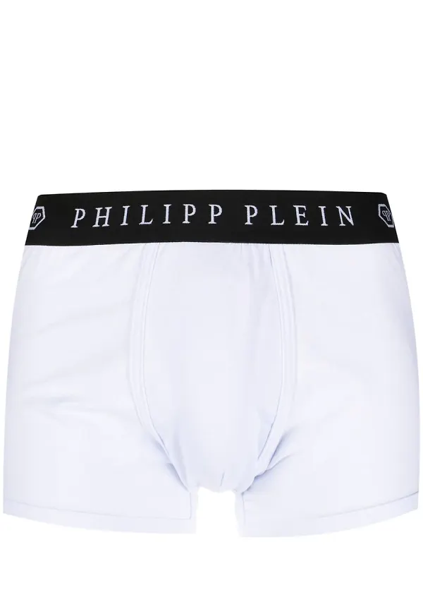 Philipp Plein boxershorts med logotyp - Vit