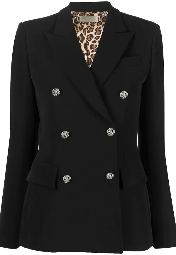 Philipp Plein Cady dubbelknäppt blazer - Svart