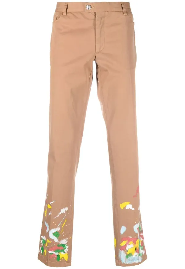 Philipp Plein chinos med färgstänk - Brun