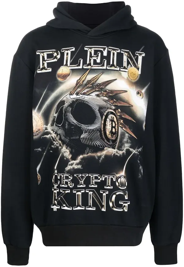 Philipp Plein Crypto King hoodie - Svart