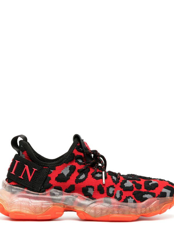 Philipp Plein djurmönstrade sneakers - 13 RED