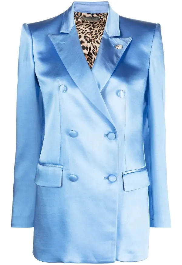 Philipp Plein dubbelknäppt blazer - Blå