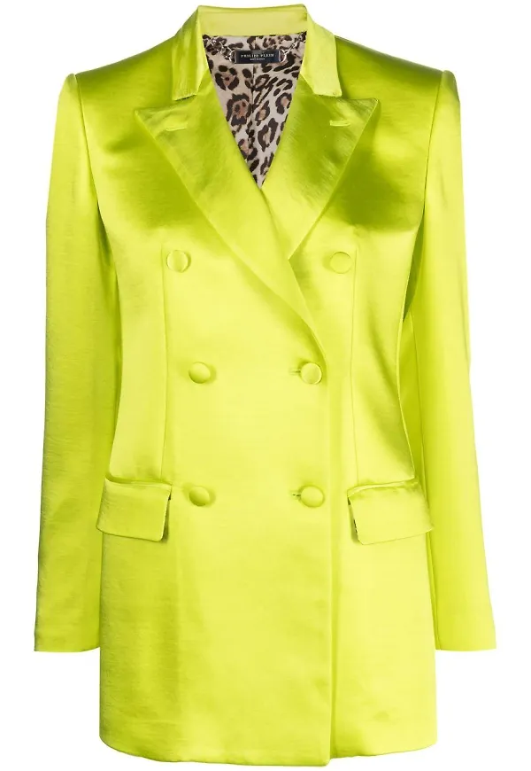 Philipp Plein dubbelknäppt blazer - Gul