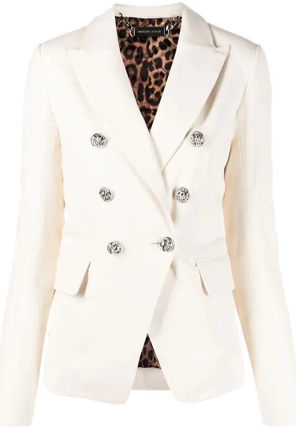 Philipp Plein dubbelknäppt blazer - Neutral