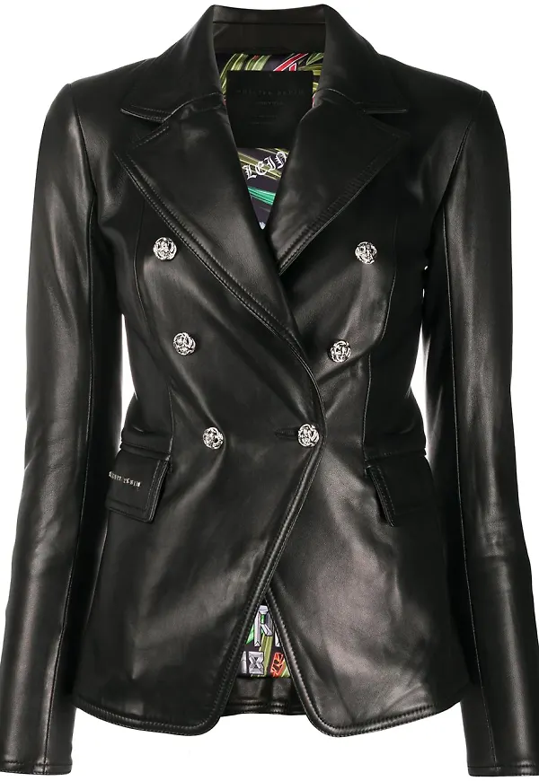 Philipp Plein dubbelknäppt blazer - Svart