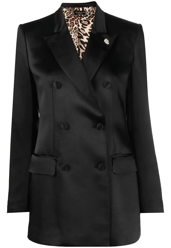 Philipp Plein dubbelknäppt blazer - Svart