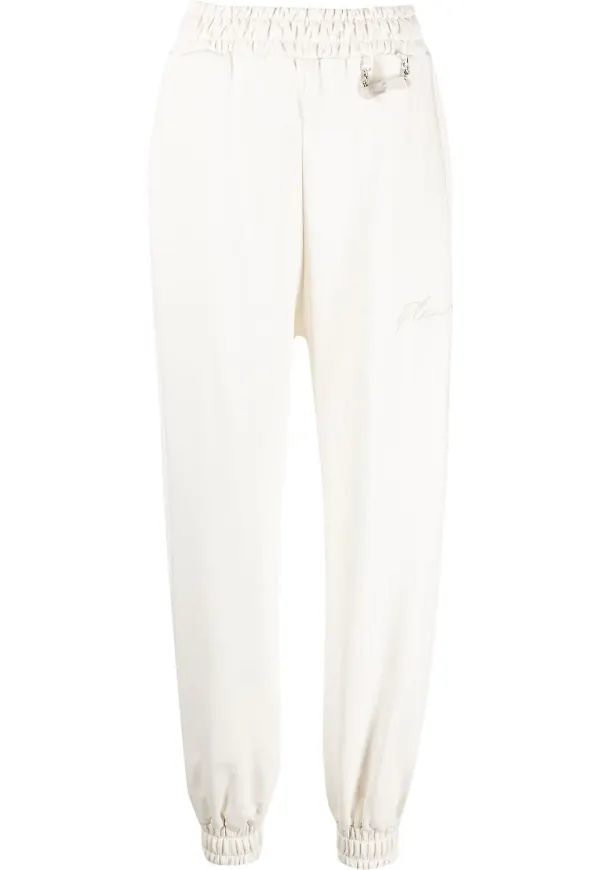 Philipp Plein elastiska sweatpants - Vit