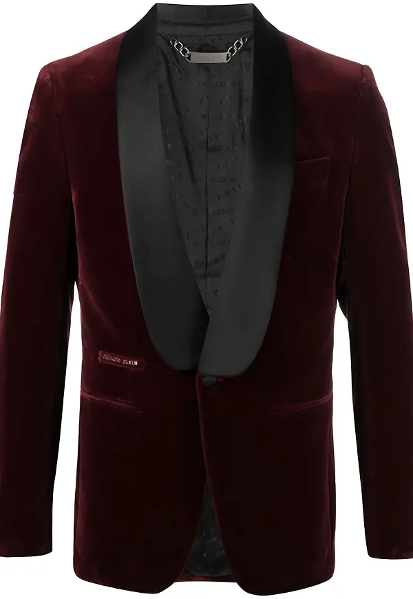 Philipp Plein enkelknäppt blazer - Röd