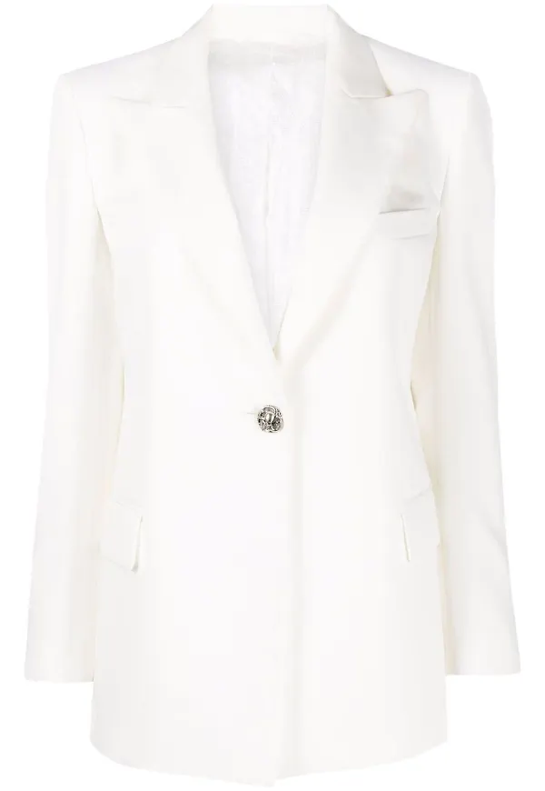 Philipp Plein enkelknäppt blazer - Vit
