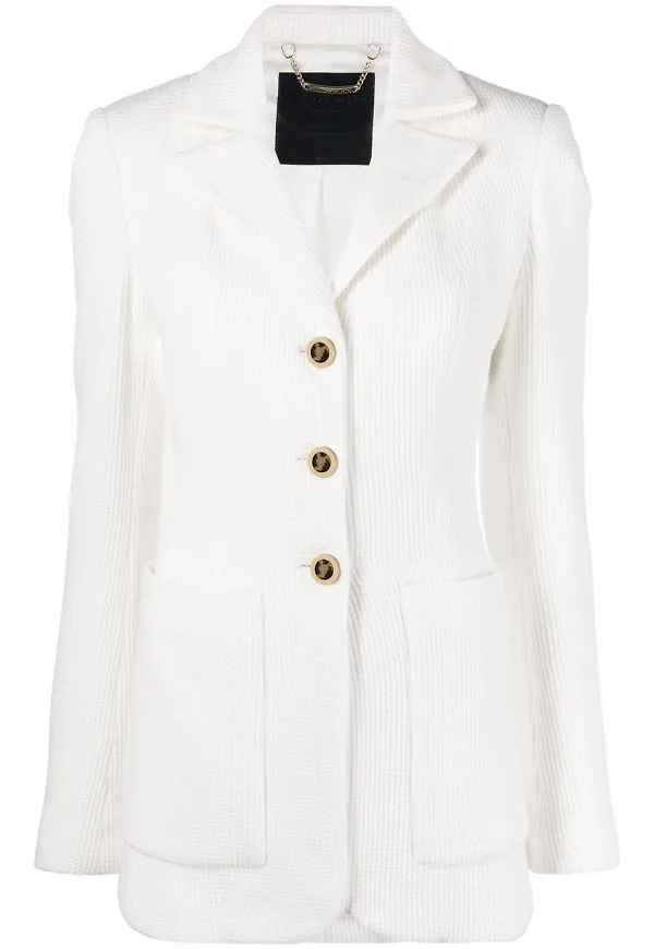 Philipp Plein enkelknäppt blazer - Vit