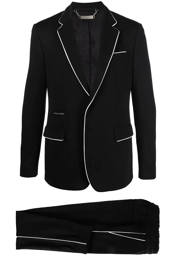 Philipp Plein enkelknäppt kostym - Svart