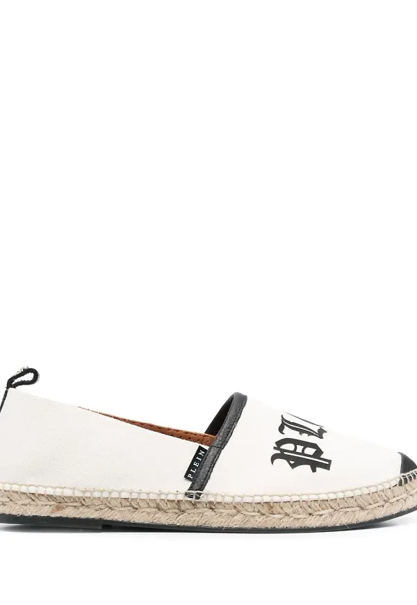 Philipp Plein espadrillos med logotyp - Vit