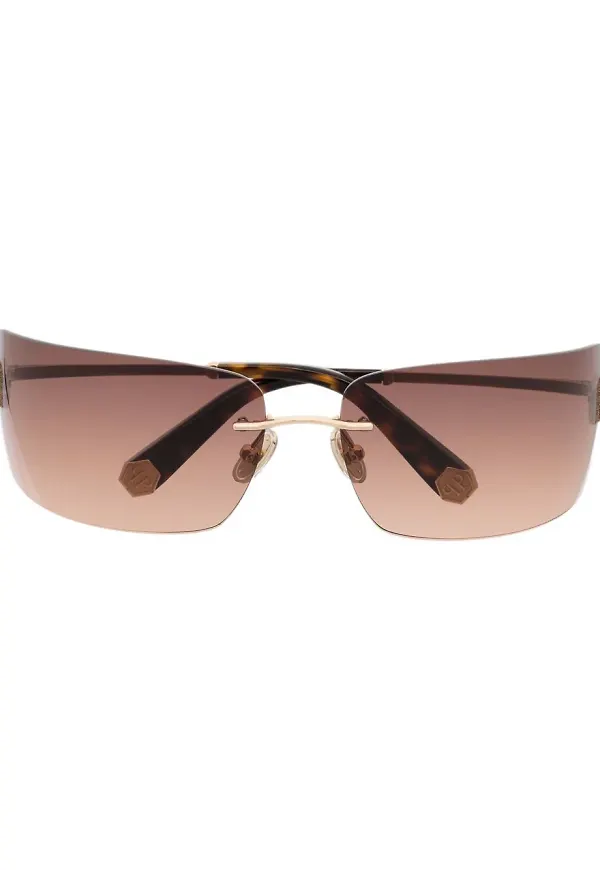 Philipp Plein Eyewear fyrkantiga solglasögon - Brun
