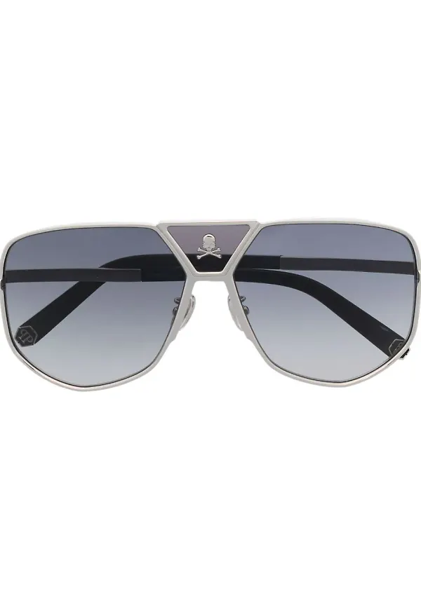 Philipp Plein Eyewear Power solglasögon - Silverfärgad