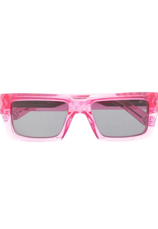 Philipp Plein Eyewear rektangulära solglasögon - Rosa