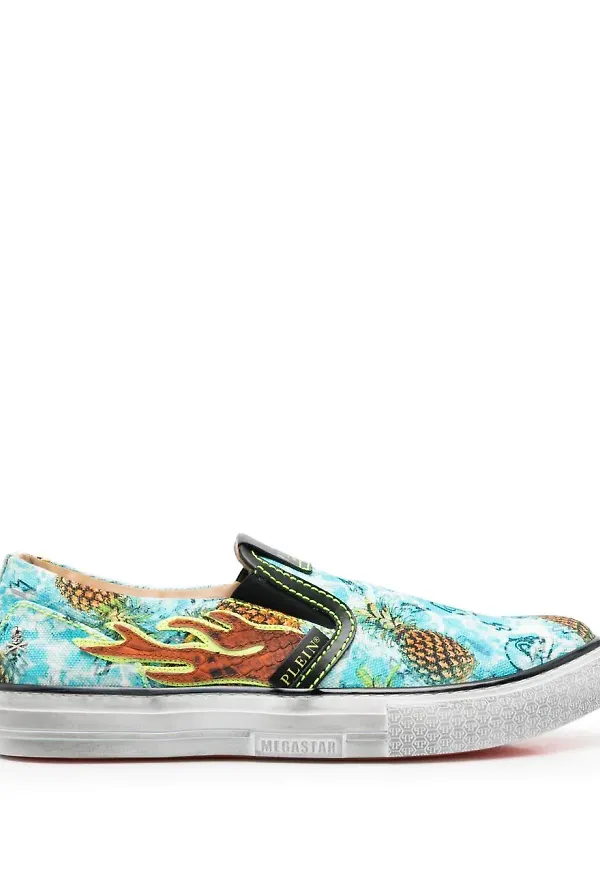 Philipp Plein Flame slip on-sneakers - Blå