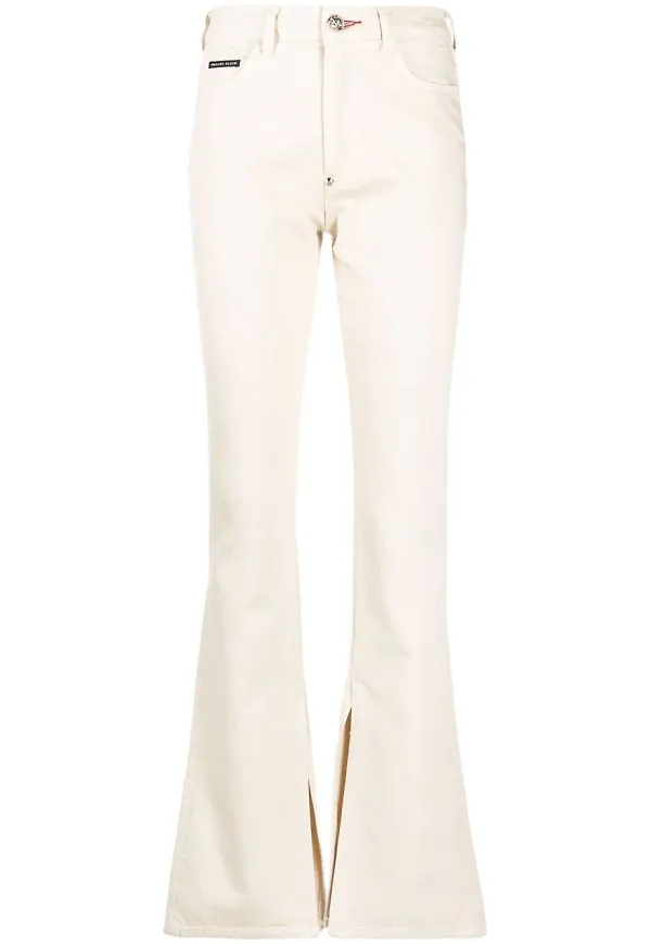 Philipp Plein flare-jeans med hög midja - Neutral