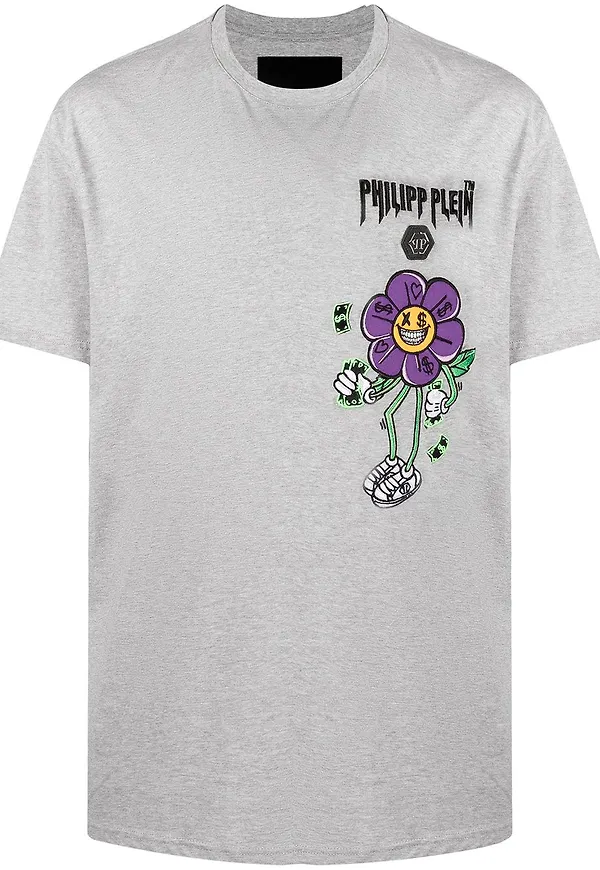 Philipp Plein Flowers t-shirt - Grå