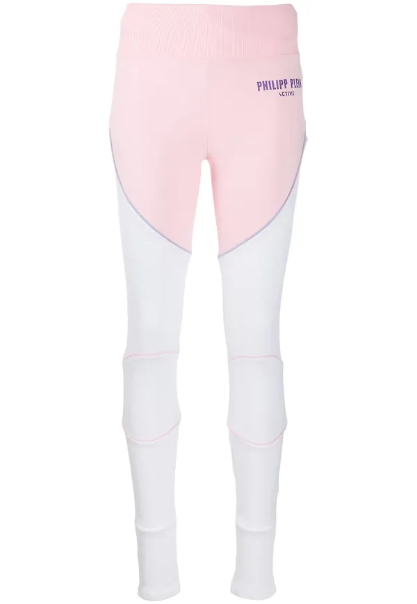 Philipp Plein geometriska träningsleggings - Rosa