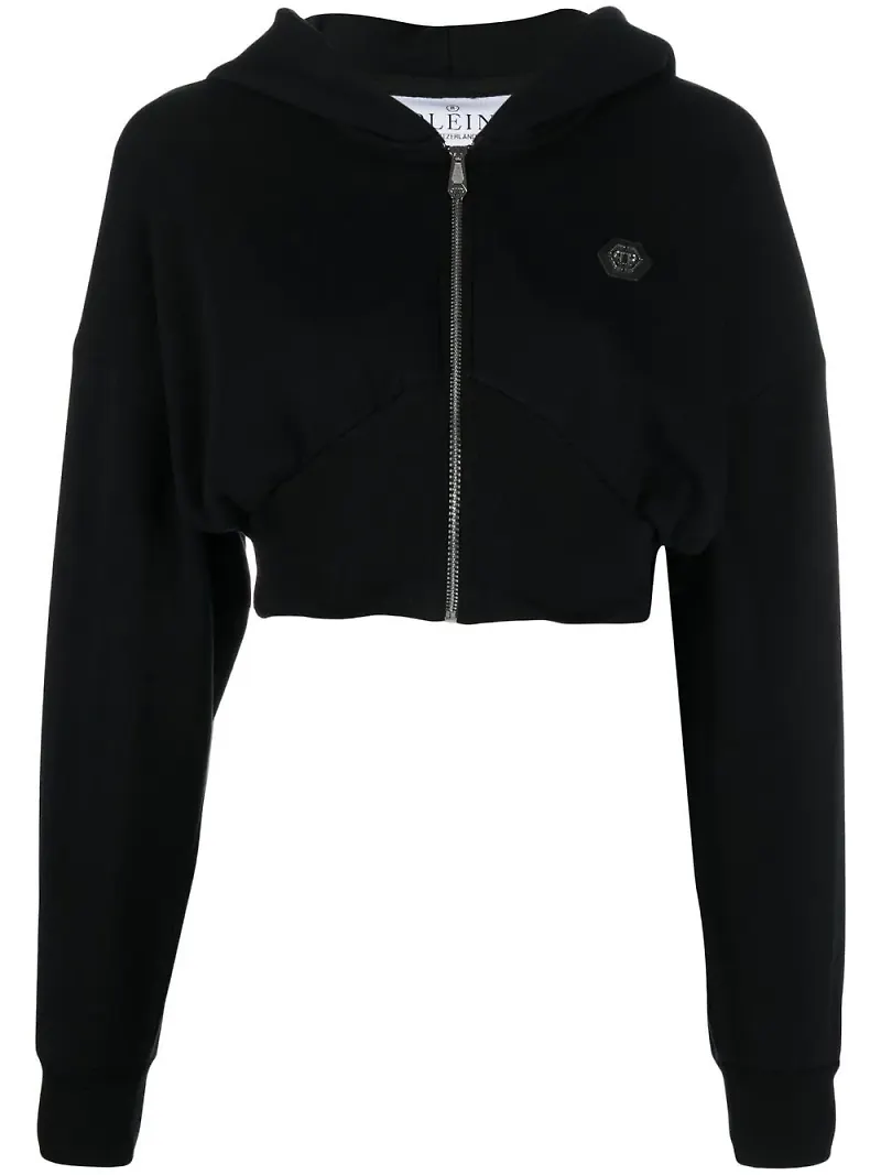 Philipp Plein Gothic Plein beskuren hoodie - Svart