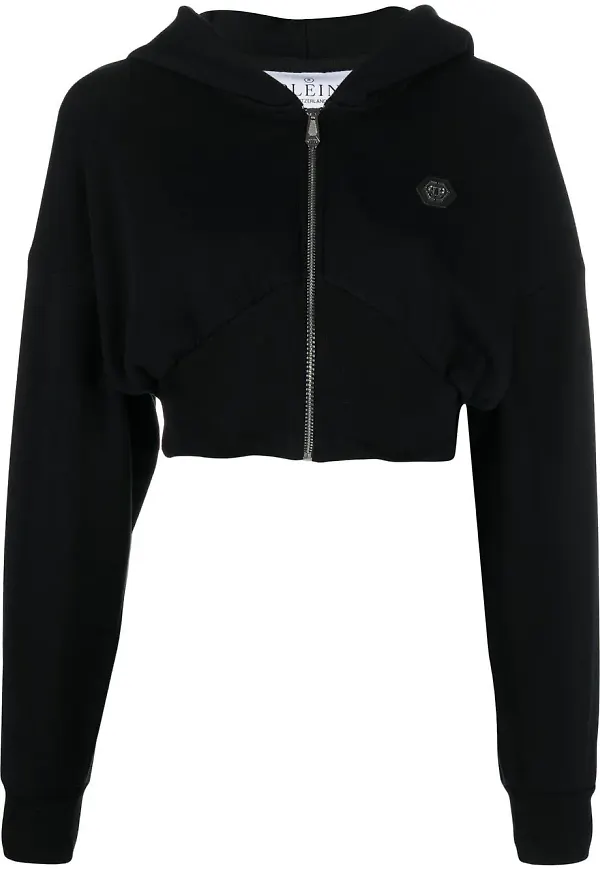 Philipp Plein Gothic Plein beskuren hoodie - Svart