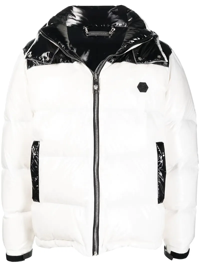 Philipp Plein Gothic Plein puffjacka - Vit