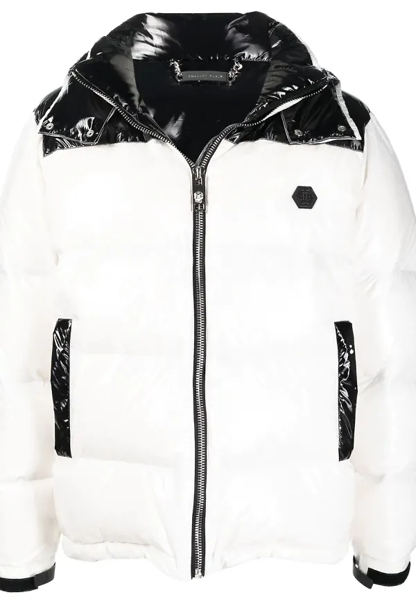 Philipp Plein Gothic Plein puffjacka - Vit