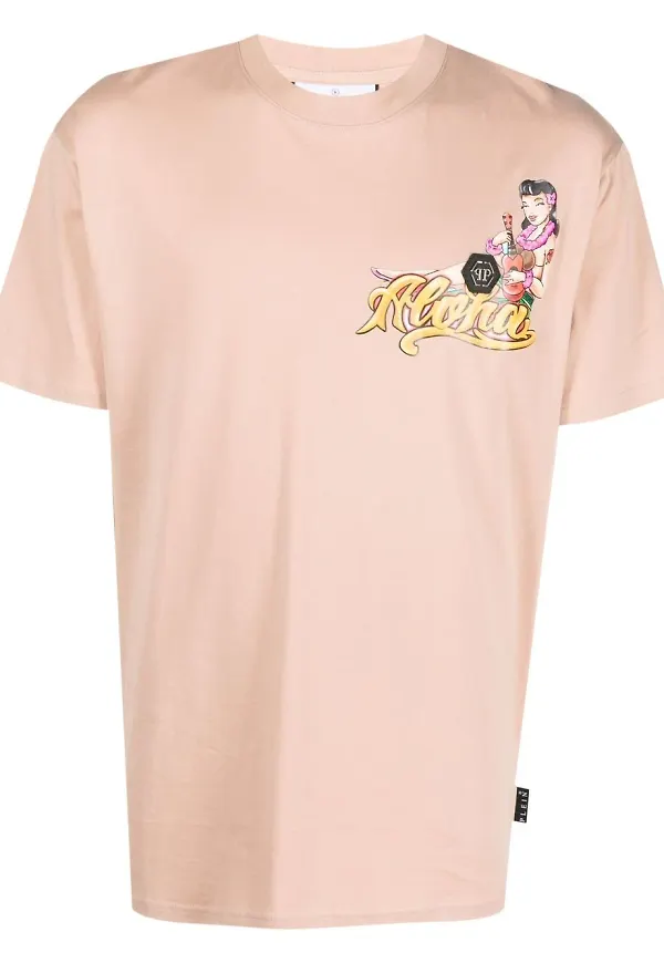Philipp Plein Hawaii-mönstrad t-shirt - Neutral