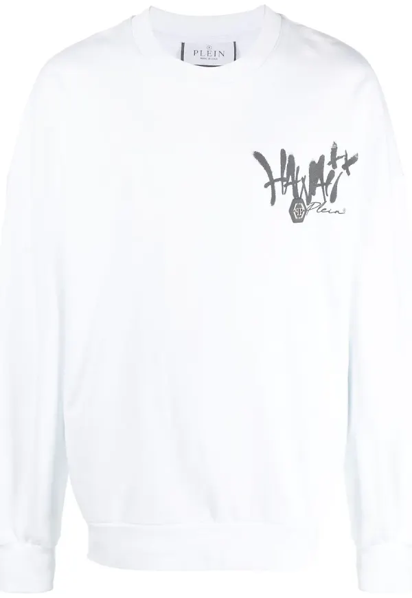 Philipp Plein Hawaii långärmad tröja - Vit