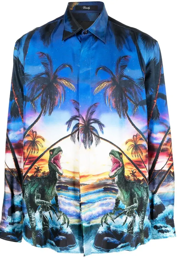 Philipp Plein hawaiiskjorta - Blå