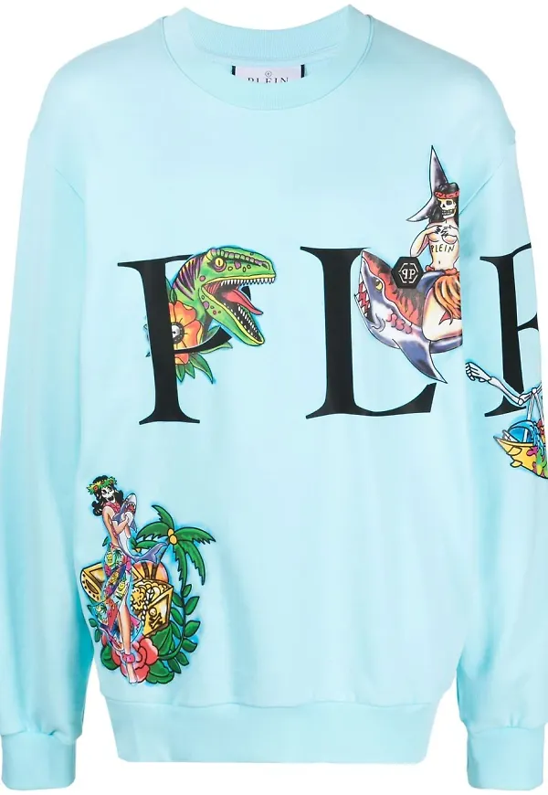Philipp Plein hawaiiskjorta - Blå