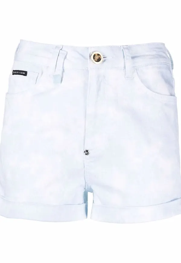 Philipp Plein Hexagon jeansshorts - Blå
